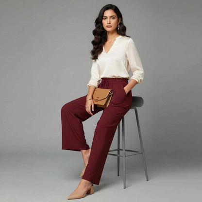 Chic Leisure Women's Trousers | Comfortable Wide Leg Pants