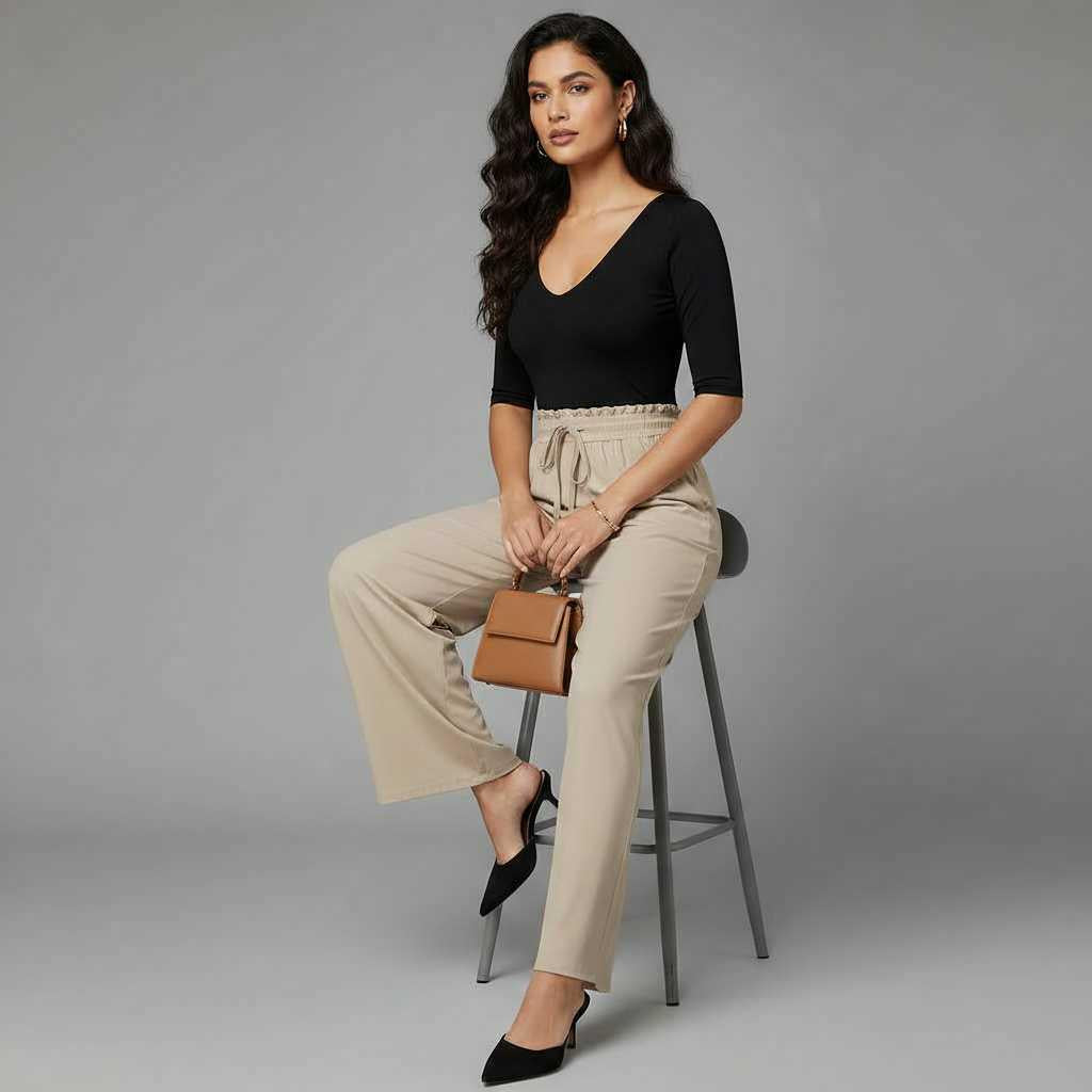 Chic Leisure Women's Trousers | Comfortable Wide Leg Pants