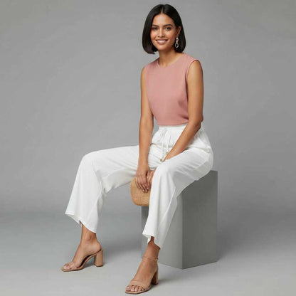 Chic Leisure Women's Trousers | Comfortable Wide Leg Pants