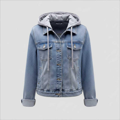 Denim Jacket with Removable Hood | Women's Casual Jacket