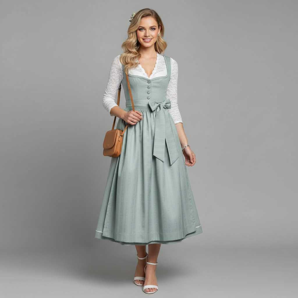 Elegant Dirndl Dress | Women's Oktoberfest Costume Outfit