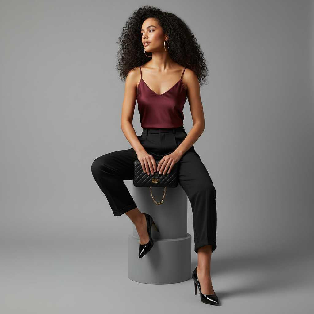 Elegant High Waist Trousers | Women's Office Wear