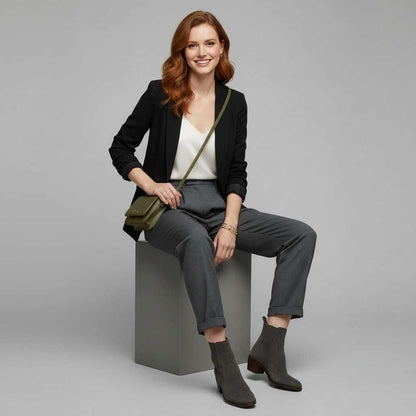 Elegant High Waist Trousers | Women's Office Wear
