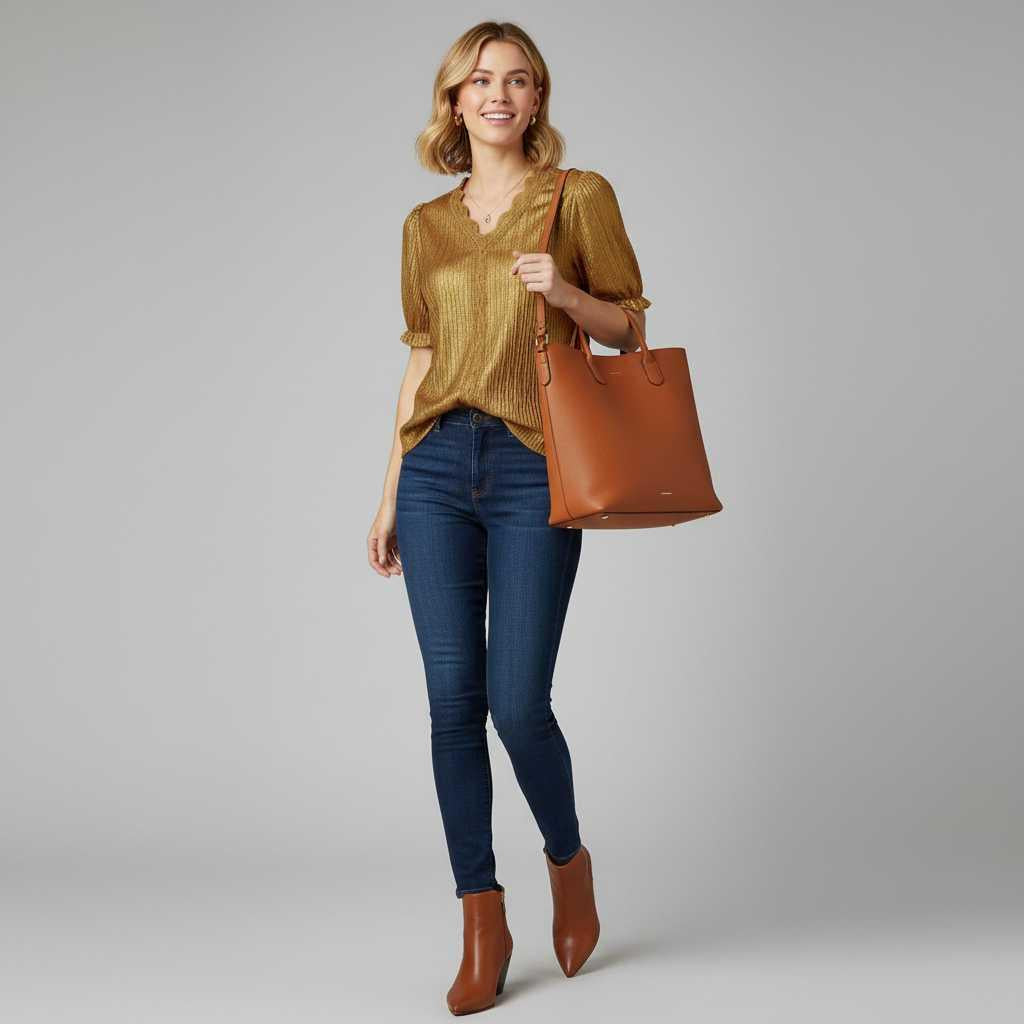 Elegant Puff Sleeve Blouse | Women's Summer Top Plus Size