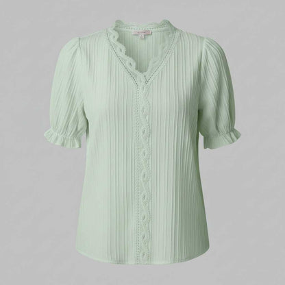 Elegant Puff Sleeve Blouse | Women's Summer Top Plus Size