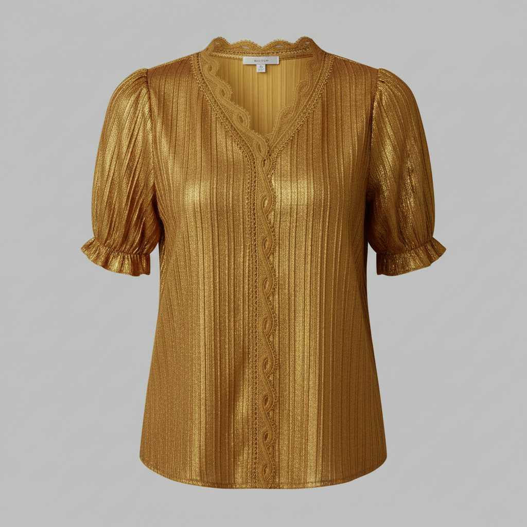 Elegant Puff Sleeve Blouse | Women's Summer Top Plus Size