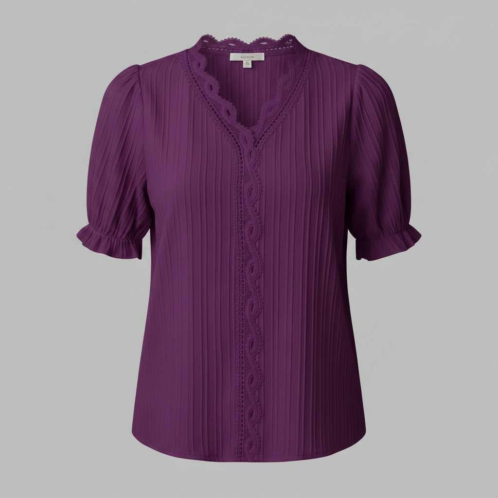 Elegant Puff Sleeve Blouse | Women's Summer Top Plus Size