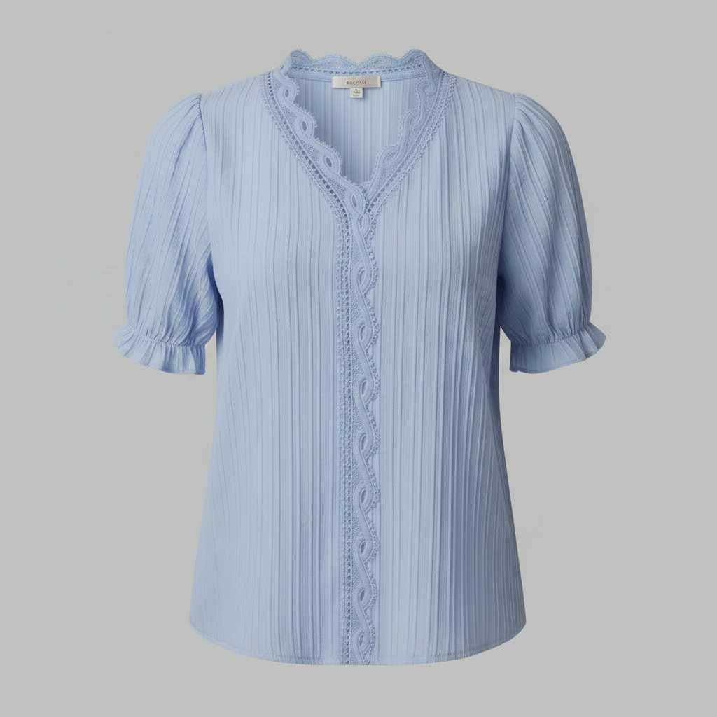 Elegant Puff Sleeve Blouse | Women's Summer Top Plus Size