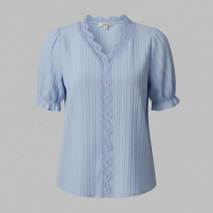 Elegant Puff Sleeve Blouse | Women's Summer Top Plus Size