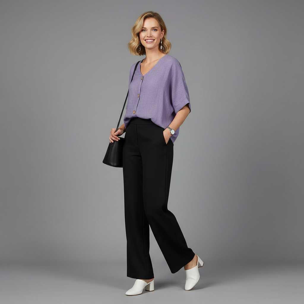 Elegant V-Neck Long Sleeve Blouse | Women's Fashion Top
