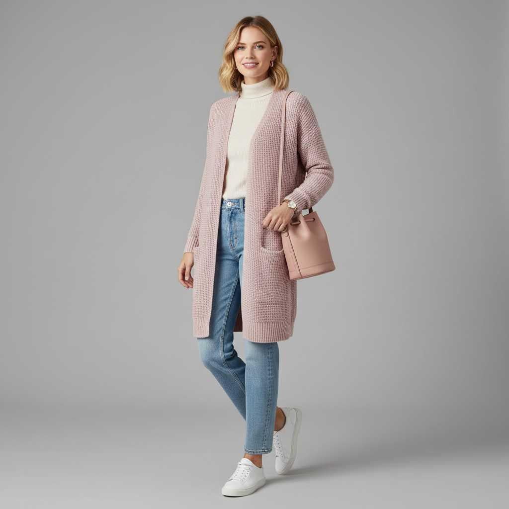 Elegant White Cardigan | Women's Long Cardigan Sweater